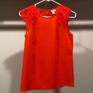 J Crew orange reddish blouse